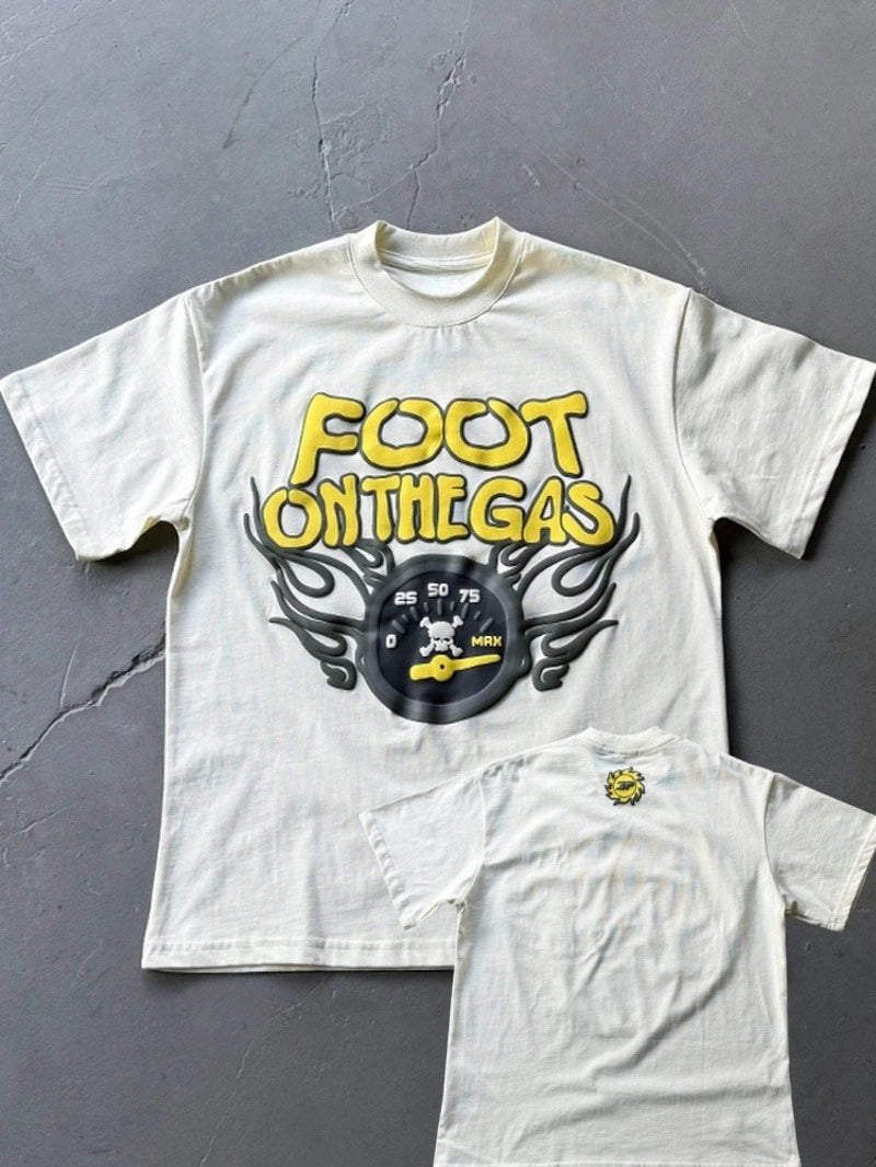 High-Quality Niche Trendy Printed Foot On The Gas