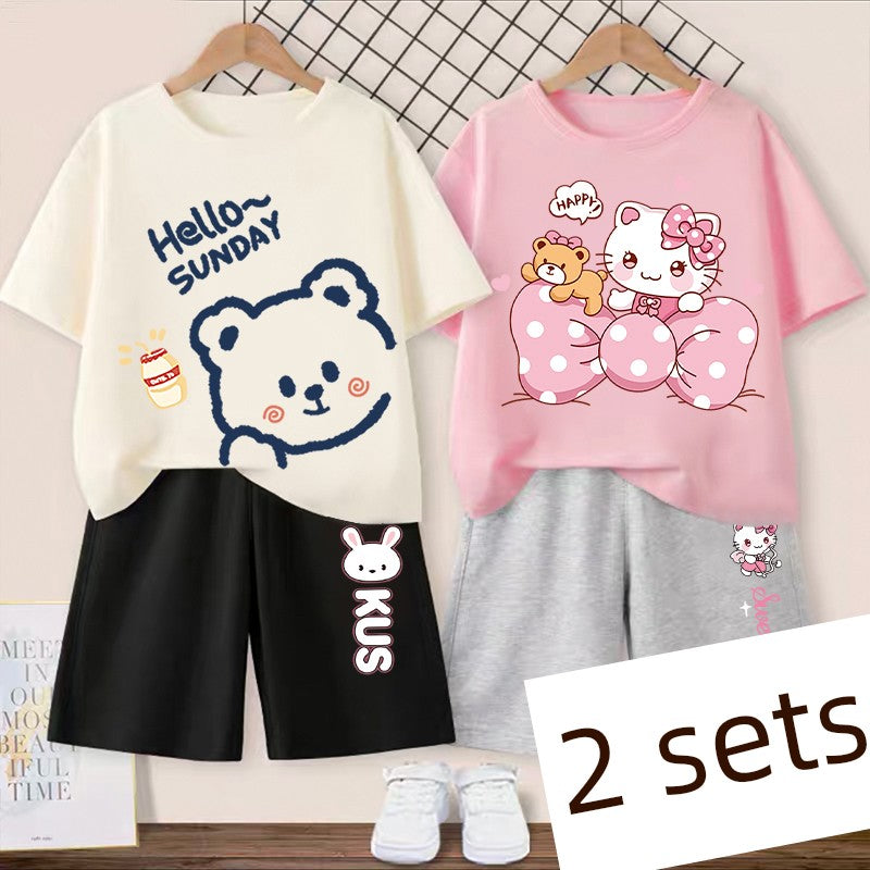 Girl Sports Short Sleeve Sets