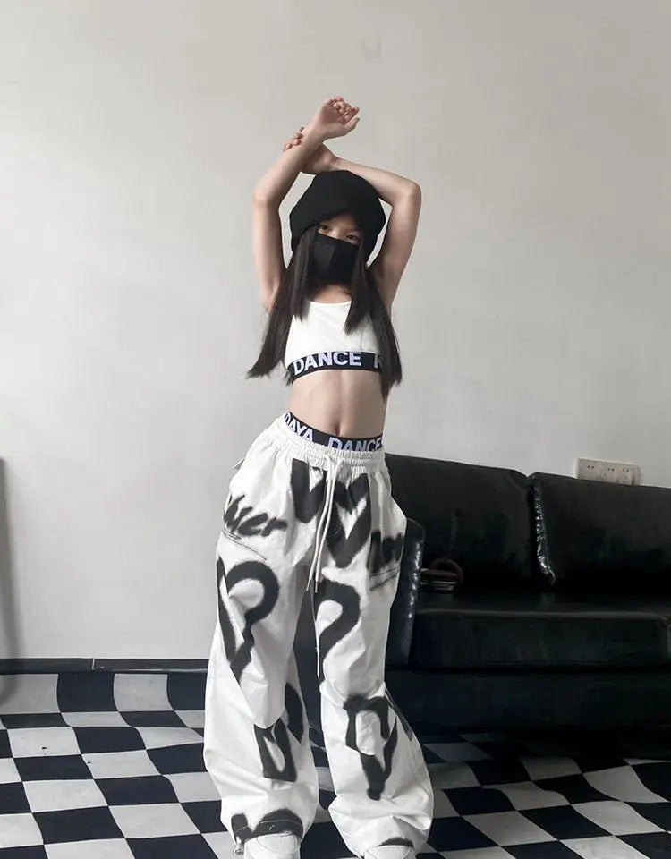 Teens Hip Hop Graffiti Shirt Pant