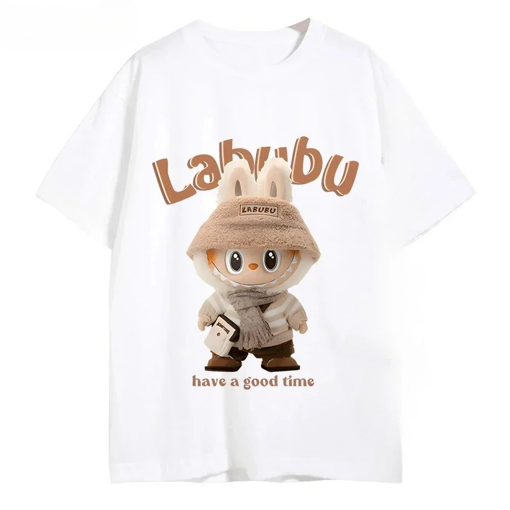 Cute Kawaii Cartoon Print Cotton Girls T-Shirts