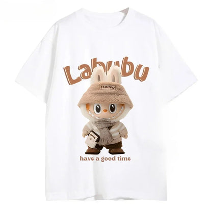 Cute Kawaii Cartoon Print Cotton Girls T-Shirts