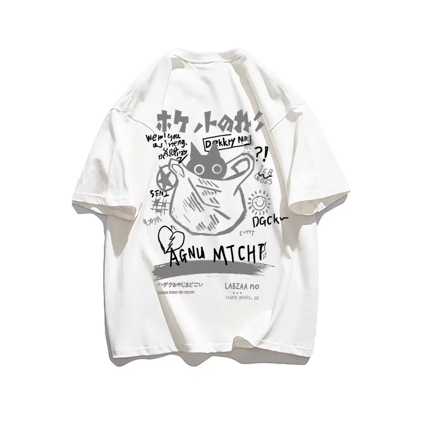 Cartoon Comic Loose Fit Cotton Women's T-shirt