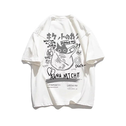 Cartoon Comic Loose Fit Cotton Women's T-shirt