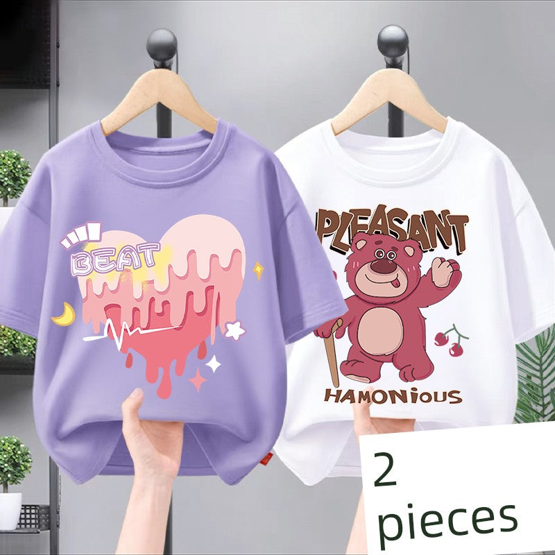 Girl Short Sleeve Leisure 2 Pieces