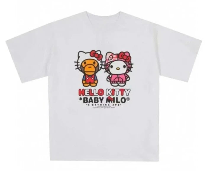 Unisex Hello Kitty Cotton Short Sleeve
