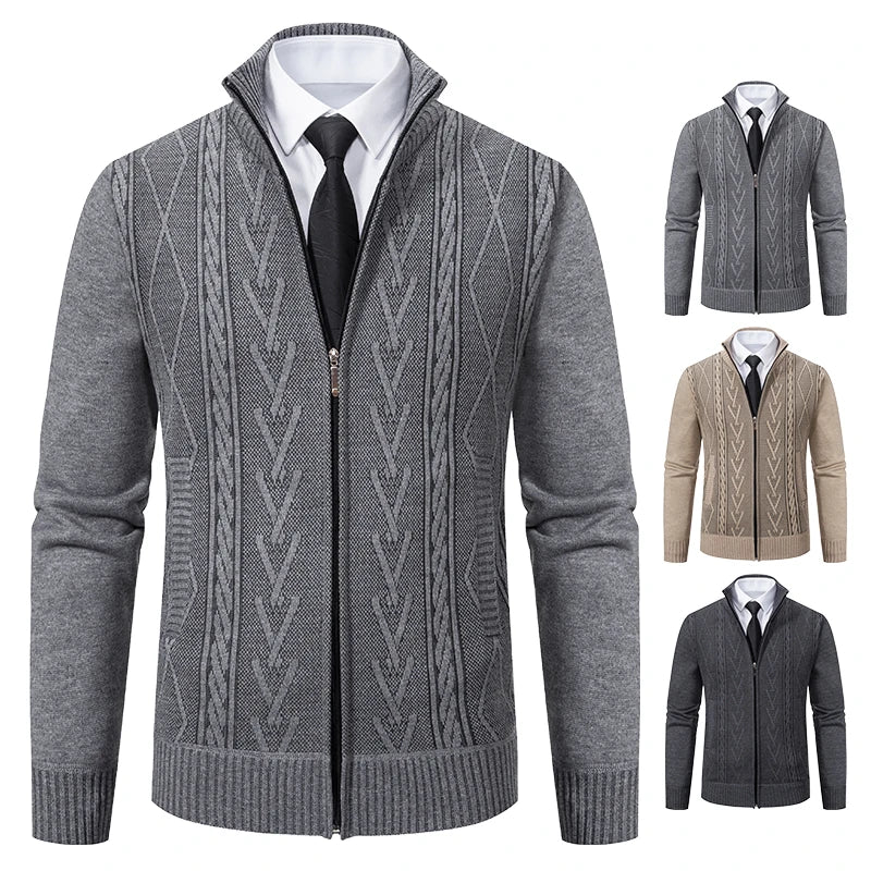 Men’s Warm Cashmere Knitted Sweater Coat