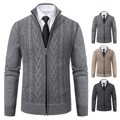 Men’s Warm Cashmere Knitted Sweater Coat