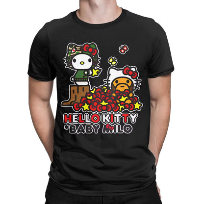 Unisex Hello Kitty Cotton Short Sleeve