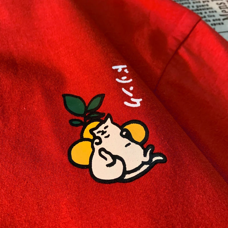 Japanese Oversized Women Men Loose Casual Tee