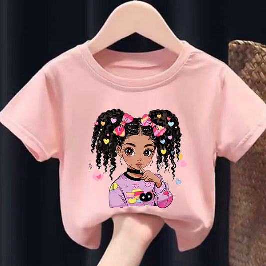 Print Girls Soft and Stretchy T-shirt