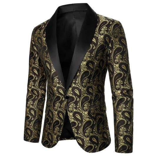 Single Button Blazer Texture Fabric