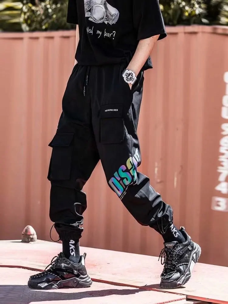 Slim Fit Ribbon Cargo Joggers