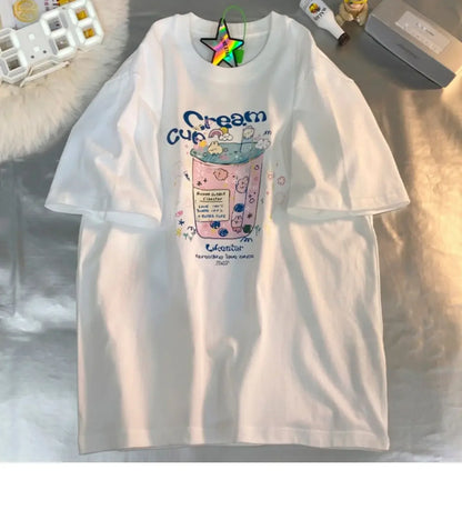 Women’s Loose Fit Cotton Printed T-Shirt