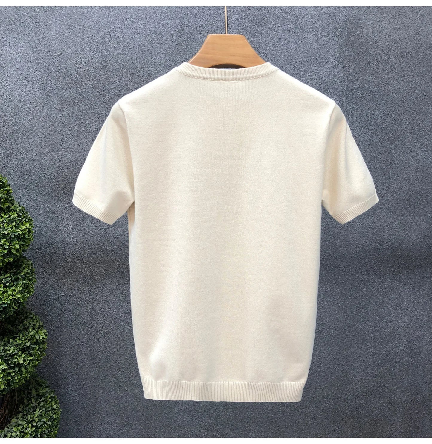 Slim Fit Ice Silk Knitted High Quality Cotton Shirt