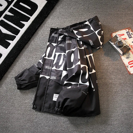 Kids Windbreaker Coat Jacket Alphabet