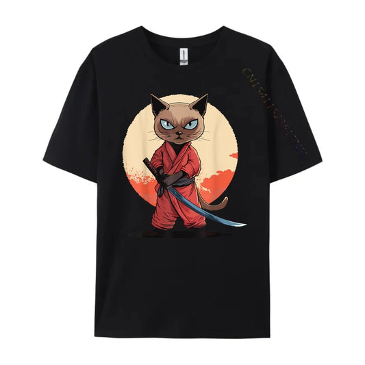 Japanese Shinobi Cat Bushi Graphic Tee