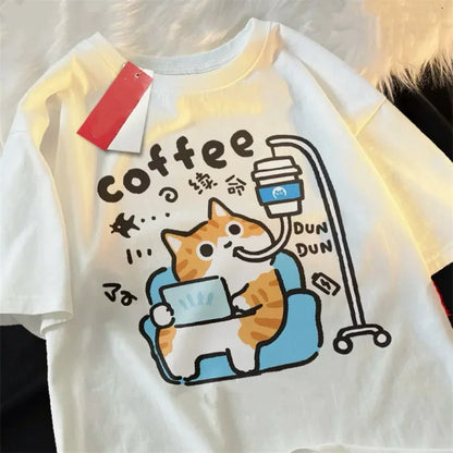 Trendy Short Sleeve Harajuku Graphic Shirt Junior