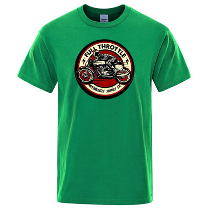 Rockabilly Motorcycle Rider Graphic Summer Shirt