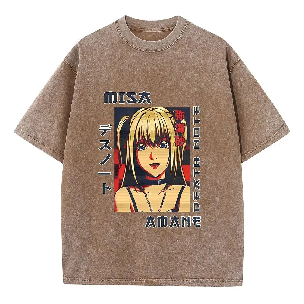 Vintage Washed Hip Hop Anime Tee
