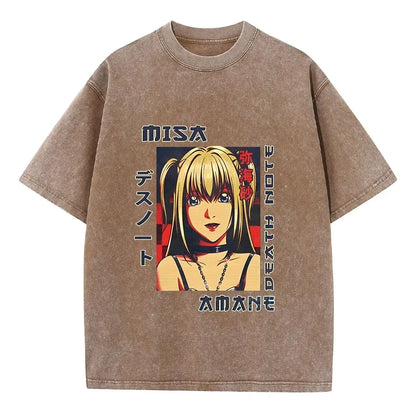 Vintage Washed Hip Hop Anime Tee