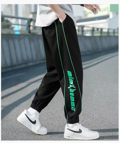 Sporty Drawstring Sweatpants Men