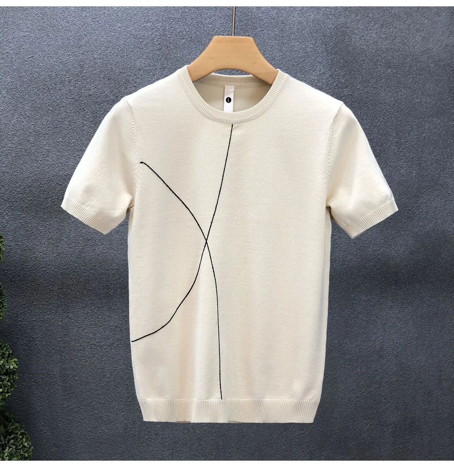 Slim Fit Ice Silk Knitted High Quality Cotton Shirt