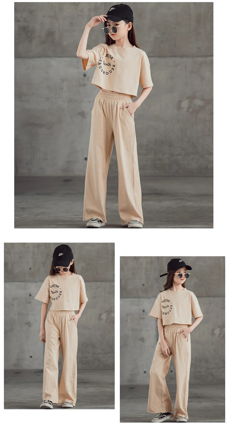 Girls Clothing 2Pcs Set Tops Pants
