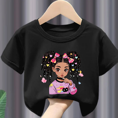 Print Girls Soft and Stretchy T-shirt
