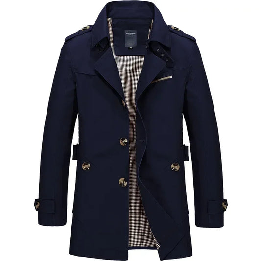 Vintage Style Casual Men’s Trench Jacket