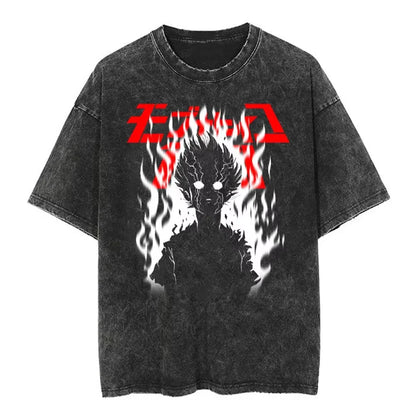 Vintage Washed Hip Hop Anime Tee