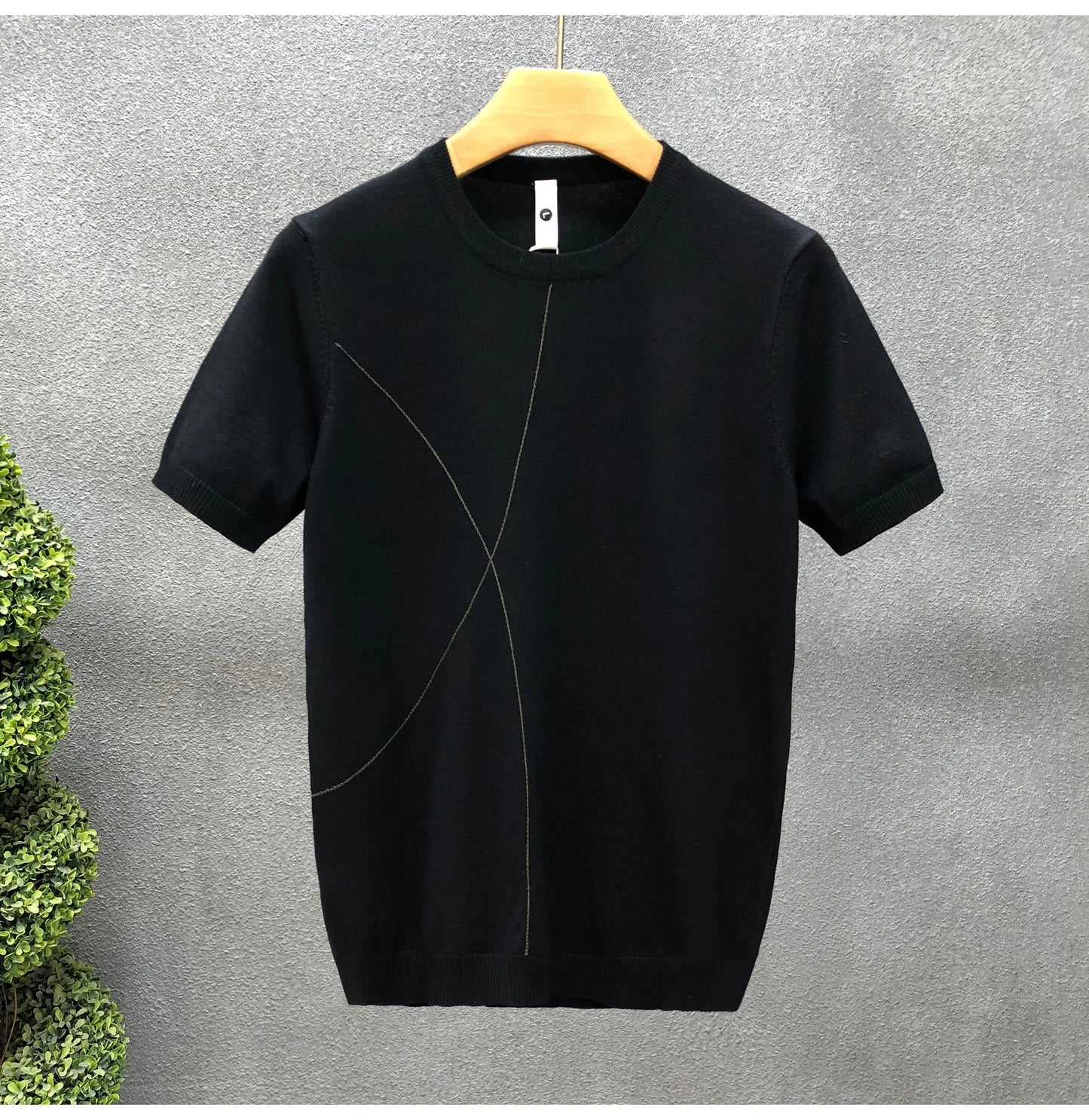 Slim Fit Ice Silk Knitted High Quality Cotton Shirt
