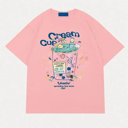 Women’s Loose Fit Cotton Printed T-Shirt