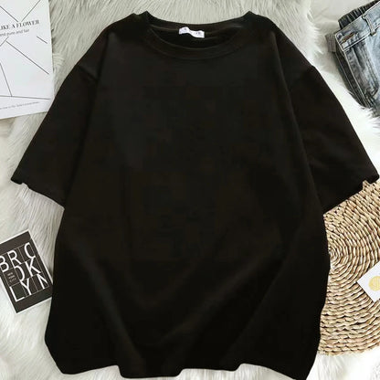 Versatile Funny Text Print Short Sleeve
