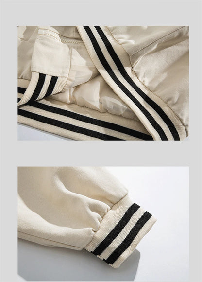 Streetwear Bomber Jacket Japanese College Style