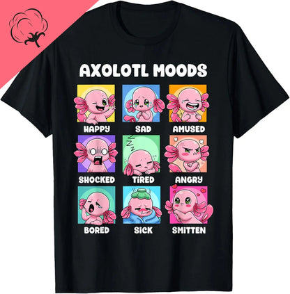 The World Kawaii Types of Axolotl Fish Amphibian T-Shirt