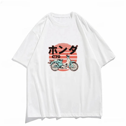 Vintage Japanese Motorcycle Printed Tee Unisex