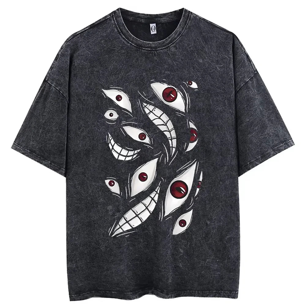 Vintage Washed Hip Hop Anime Tee