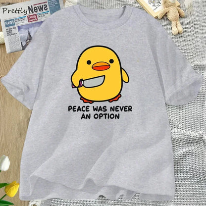 Peace Was Never Funny Goose Tee