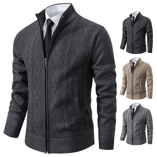 Men’s Warm Cashmere Knitted Sweater Coat