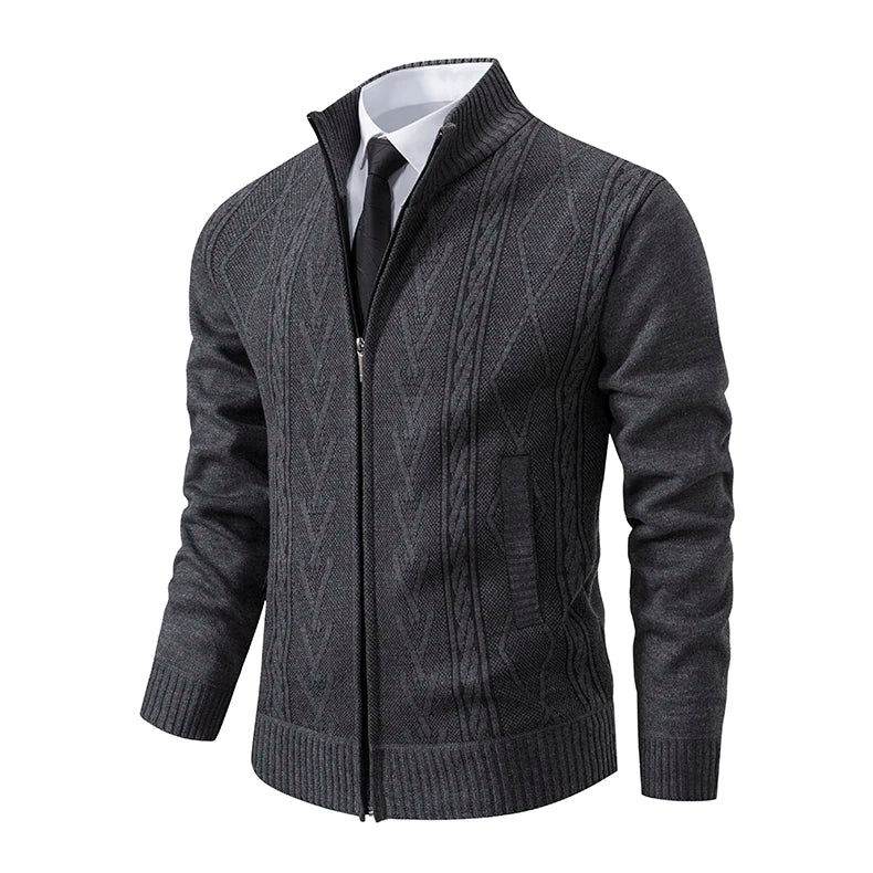 Men’s Warm Cashmere Knitted Sweater Coat