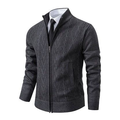 Men’s Warm Cashmere Knitted Sweater Coat