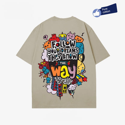 American Cartoon Graffiti Print T-Shirt Unisex