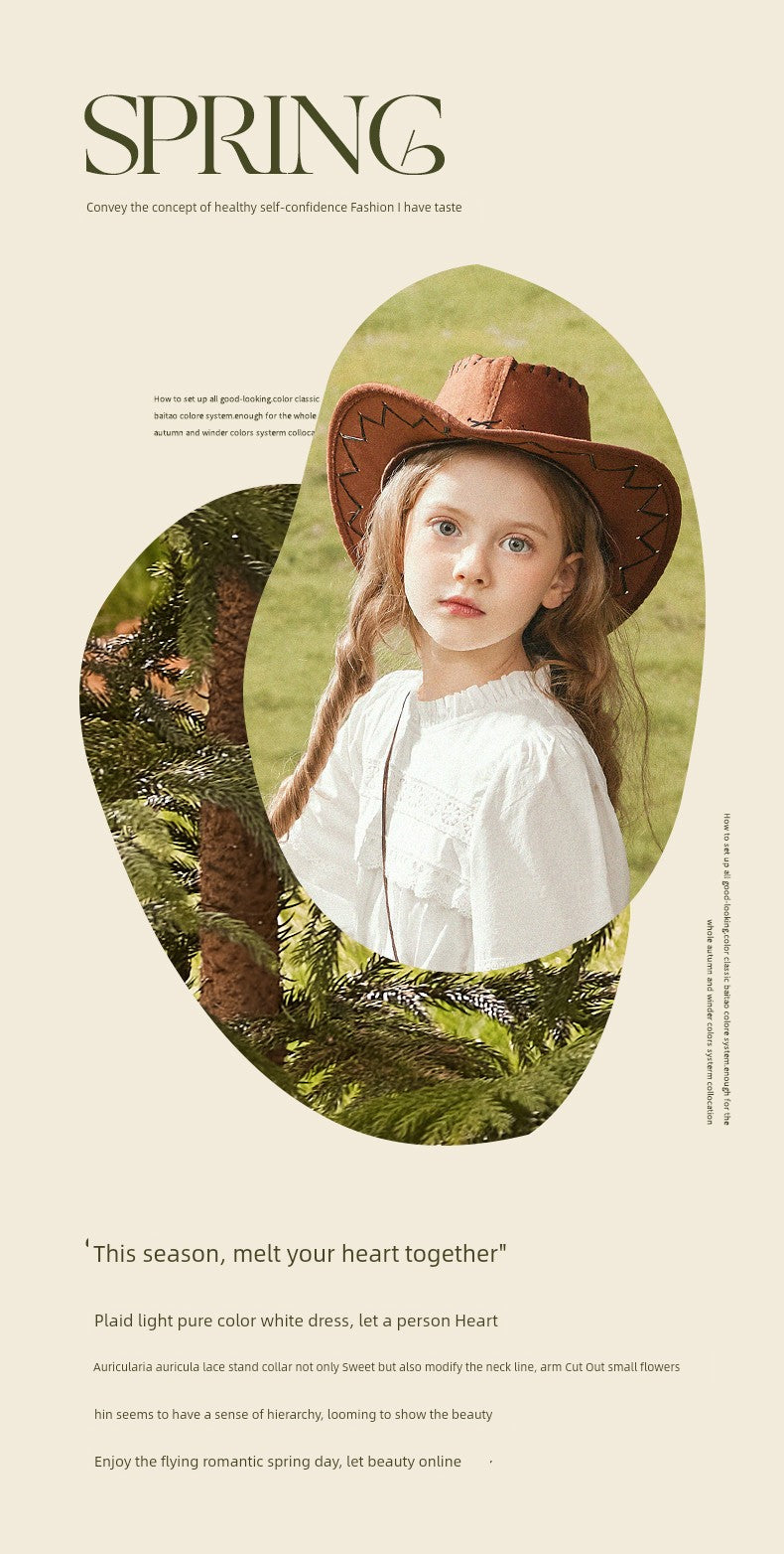 Girl Lace Western Style Spring & Fall Dress