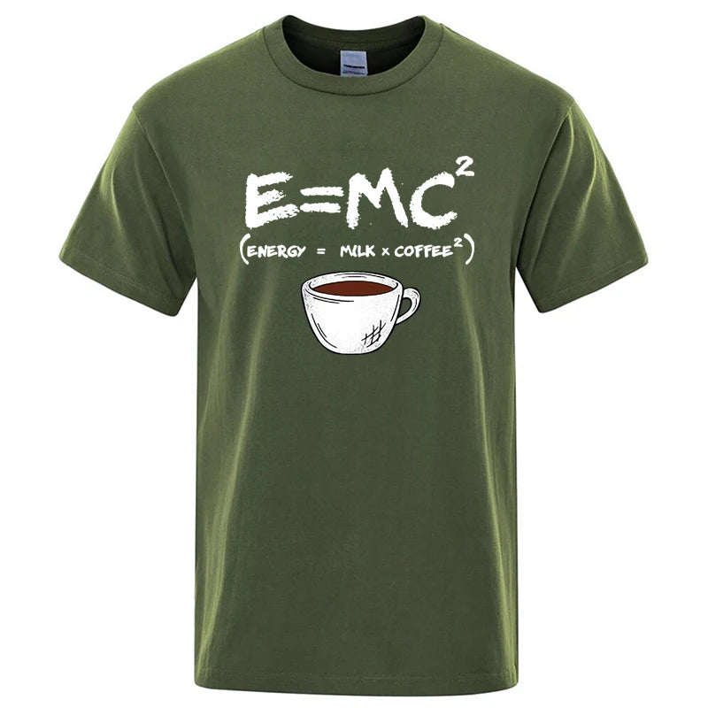 Casual Summer Coffee Print Men’s Tee