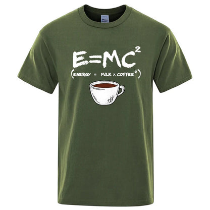 Casual Summer Coffee Print Men’s Tee