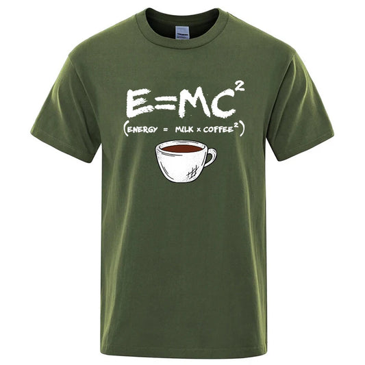 Casual Summer Coffee Print Men’s Tee