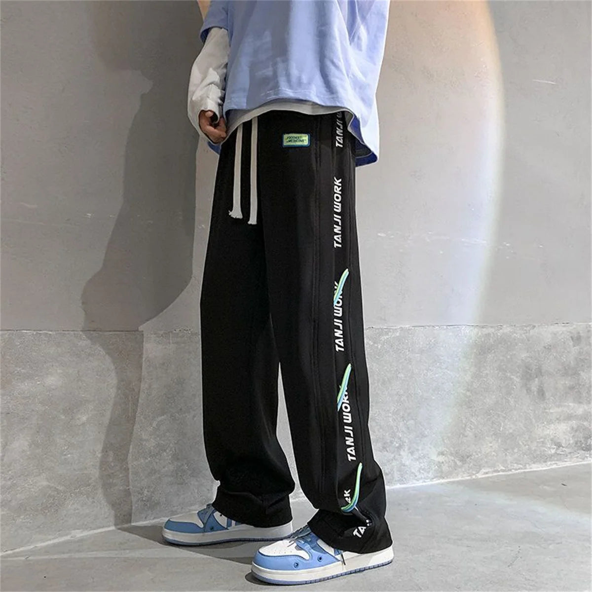 Trendy Oversized Thin Elastic Street Pants