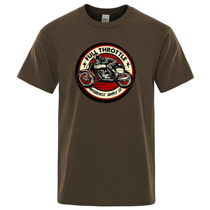 Rockabilly Motorcycle Rider Graphic Summer Shirt