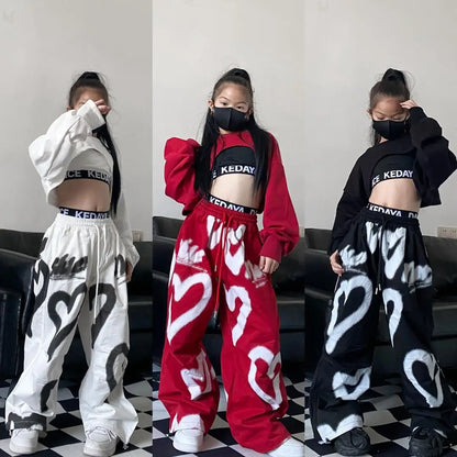 Teens Hip Hop Graffiti Shirt Pant