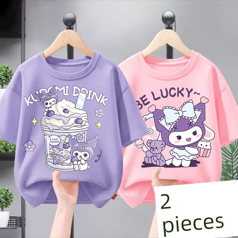 Girl Short Sleeve Leisure 2 Pieces